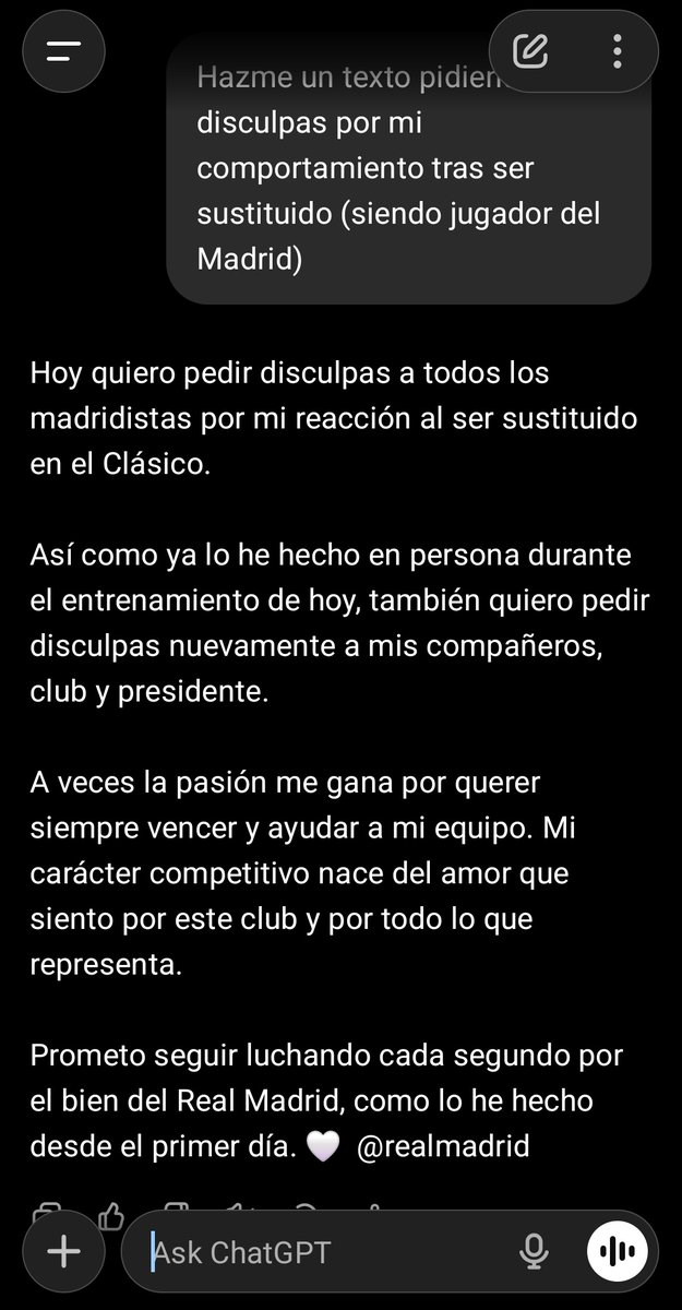Estoy llorando, le pidió a ChatGPT que le escribiera esto