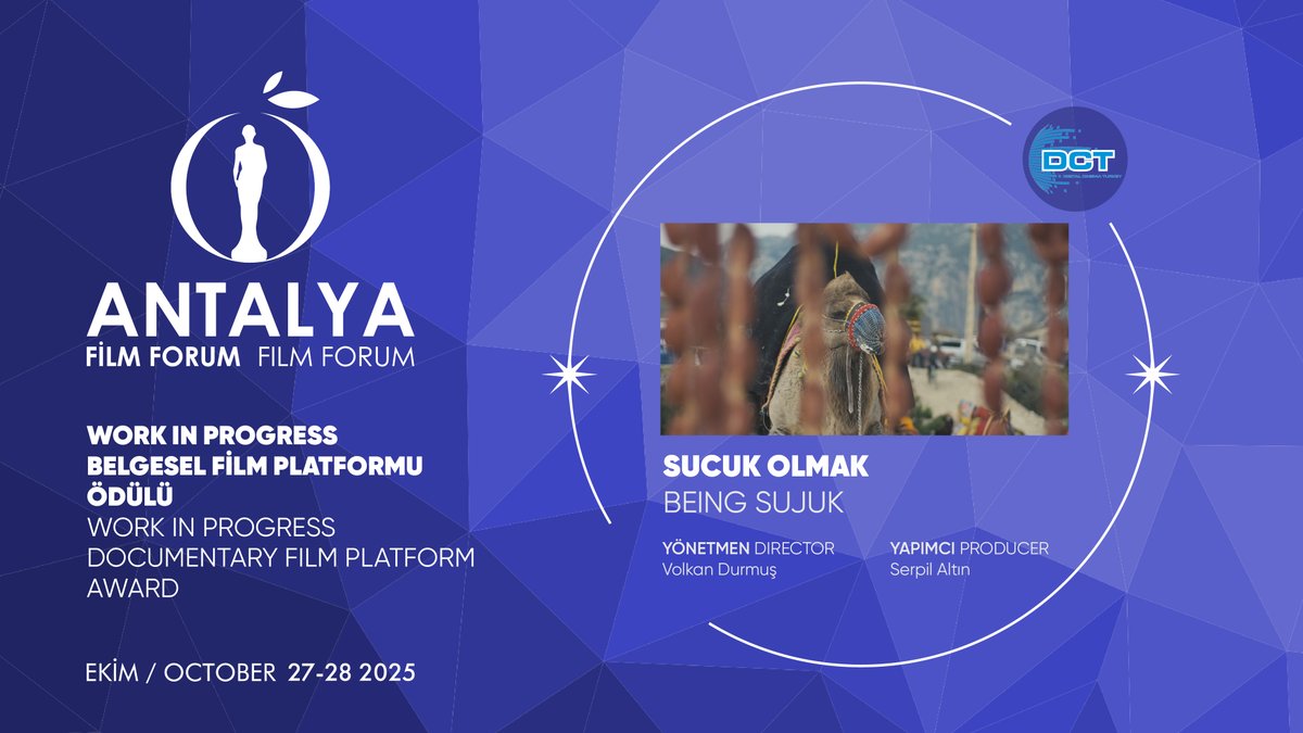 AntalyaFForum's tweet photo. Antalya Film Forum Work In Progress Belgesel Film Platformu ve DCT Türkiye Katkı Ödülü'nün kazananı: Sucuk Olmak 🫶🏻
#AntalyaFilmForum #UAAPFF #UAAPFF2025 https://t.co/vKf0Dfse5d