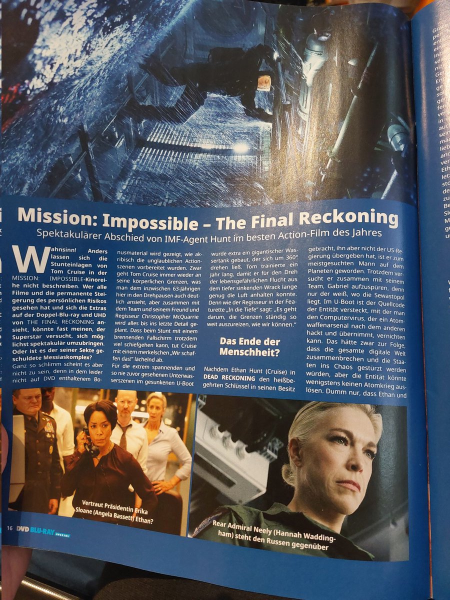 kiwirazzi's tweet image. Proper scans coming later. But here, review about @MissionFilm "The Final Reckoning" on BluRay and DVD. Some pretty pics of @TomCruise included. #TomCruise #MissionImpossible