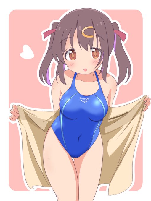 競泳水着みはりちゃん #おにまいお絵かき #おにまい