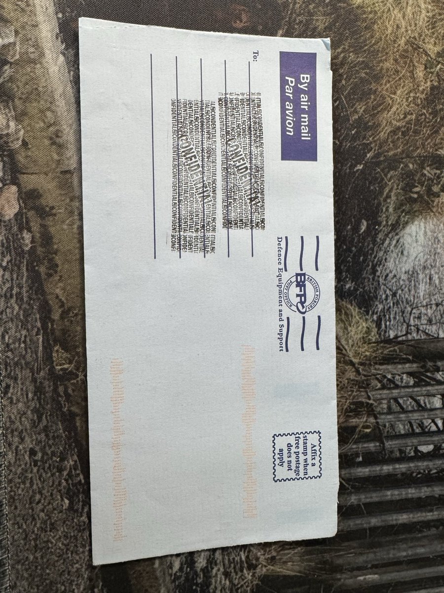 The wife went old school communication whilst deployed. Only took 26 days to arrive. Some of you will recognise a Bluey!!! #militarylife #veteran