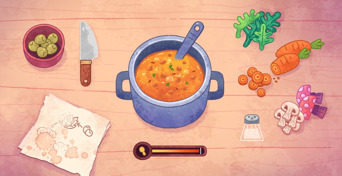 foggystudio's tweet image. No recipe? No problem. Just a cozy little cooking moment! 🍲

#IndieGame #GameDev #IndieGameDev