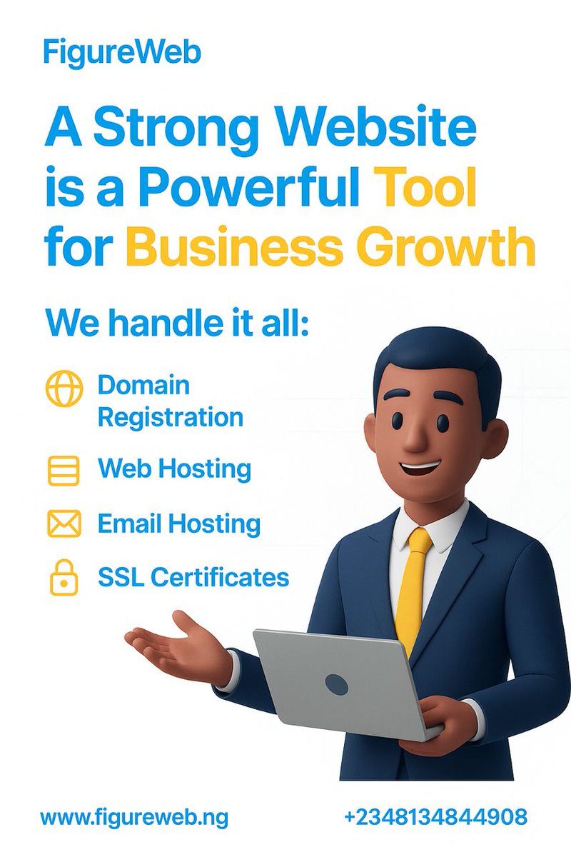 figurewebng's tweet image. A strong website isn’t just a link, it’s your business’s growth engine.

If it’s slow, outdated, or unclear, you’re not just losing visitors you’re losing opportunities.

Let’s build one that works as hard as you do. 👉 figureweb.ng

#FigureWeb #WebDesign