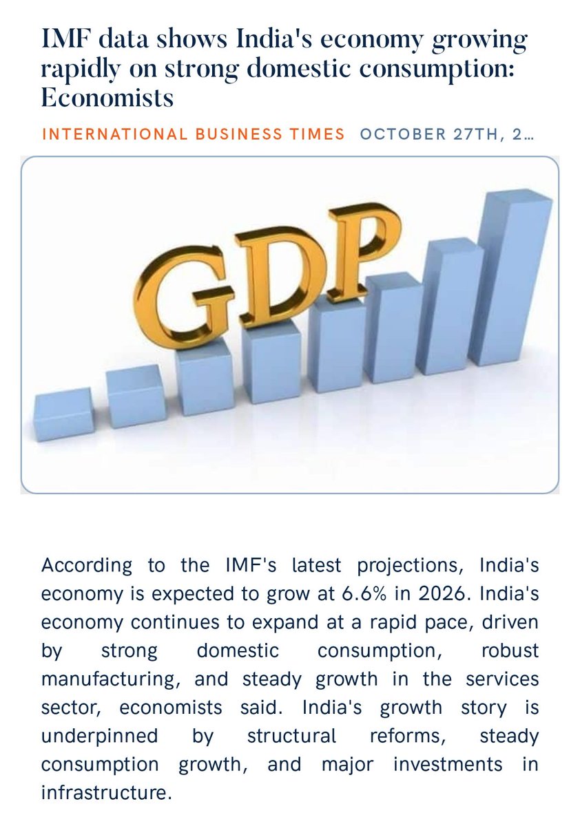 HulikkalR's tweet photo. IMF data shows India's economy growing rapidly on strong domestic consumption: Economists
https://t.co/kOnZFIEZ7U via NaMo App https://t.co/jh7tHaWb9F