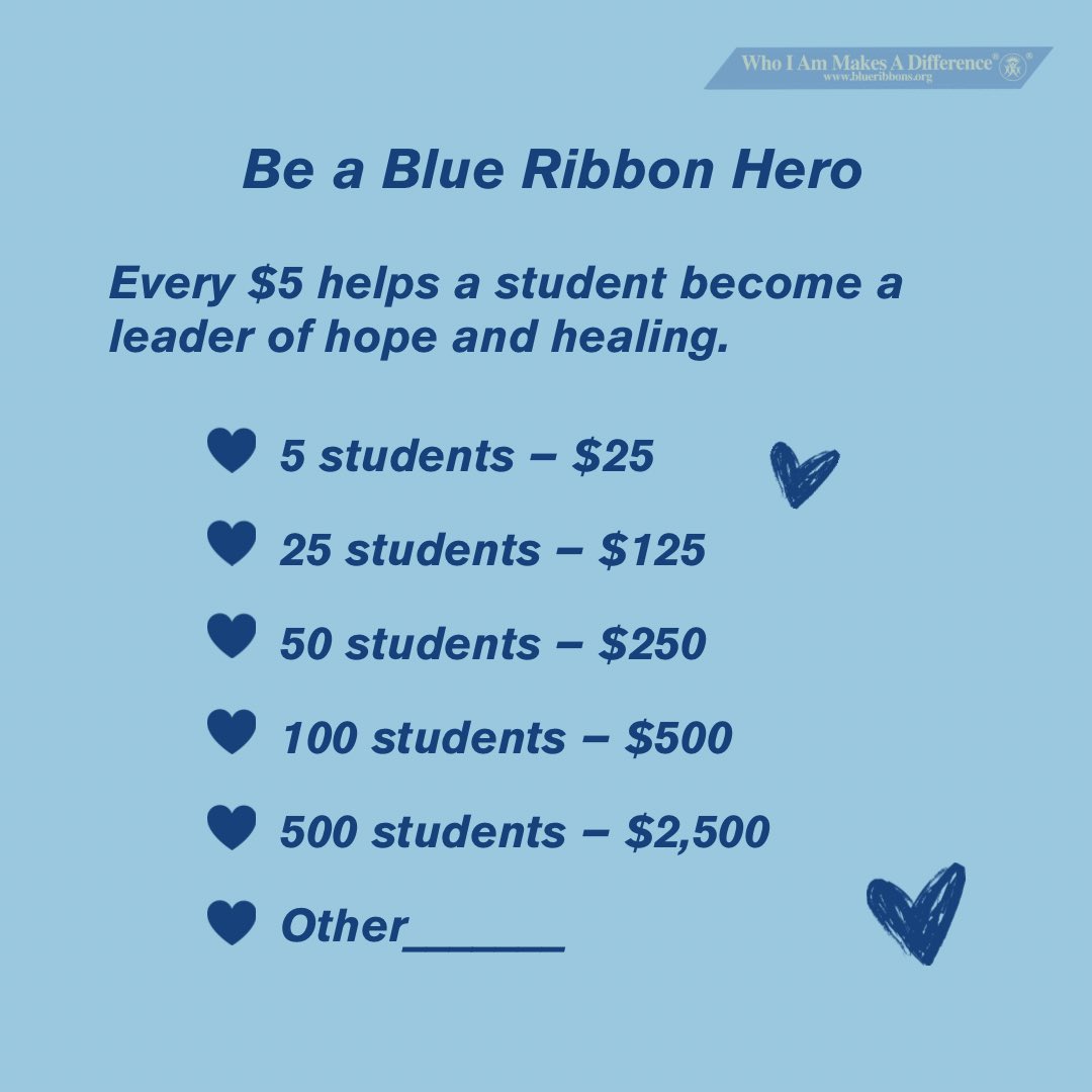 SparkyBridges's tweet photo. 💙 60 Seconds... Retained Employees — Increased Sales

💙 Be a Blue Ribbon Hero today! Click here to donate: https://t.co/YrG1j6M0Cn

📩 Ask us about our Blue Ribbon 7-Step Community Building Leadership Programs for school, business, or community. Sparky@BlueRibbons.org https://t.co/jUb4nxr1xT