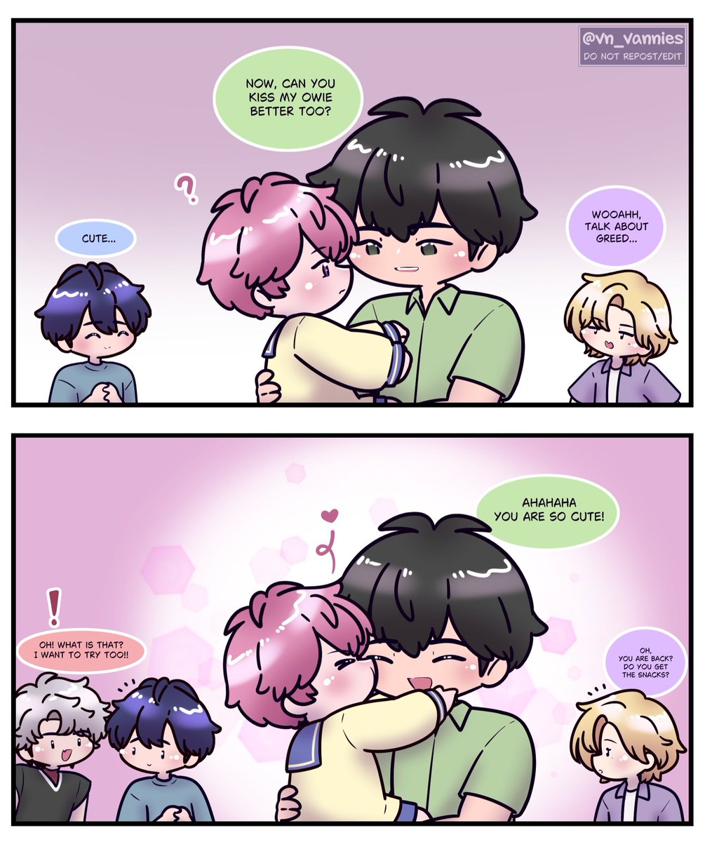 vn_vannies's tweet photo. Baby Bamby AU 🌸💓 pt.5 (2)

Kisses from hyung(s)......... ?
(well, technically everyone is bonggu hyung for now, right? 🤭)
#플레이브 https://t.co/qWpt6D2eXs