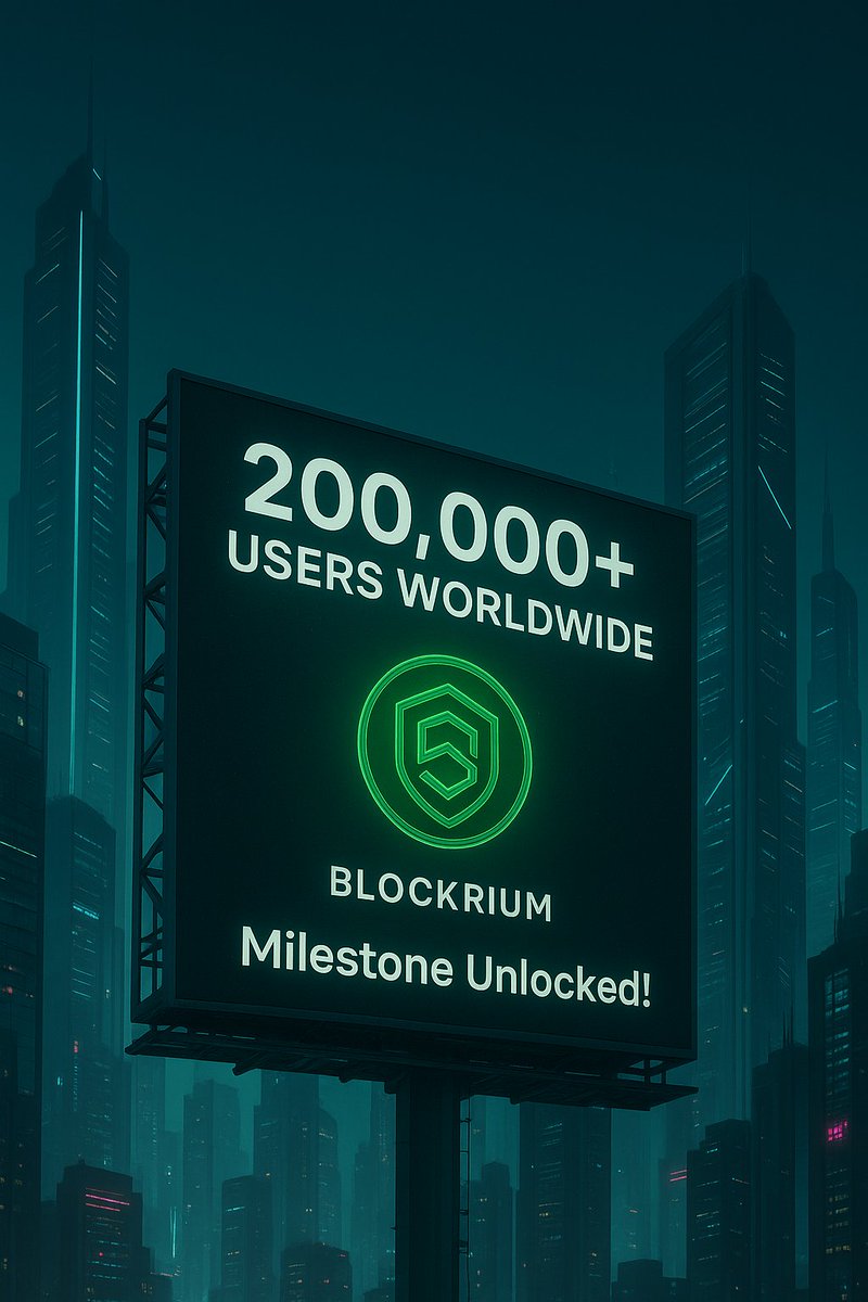 Blockrium's tweet image. 🚀 Blockrium Milestone Unlocked!
We’ve officially crossed 200,000 users worldwide — a powerful step toward redefining Web3, DeFi &amp;amp; Crypto innovation. 🌍💎

Thank you for being part of the revolution. The future is Blockrium. ⚡

#Blockrium #BRC #Web3 #DeFi #Crypto #Milestone