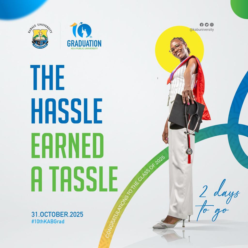 Soon and very soon we shall swing those tassels from the right to the left. We are counting down. Check our website for updates: kab.ac.ug