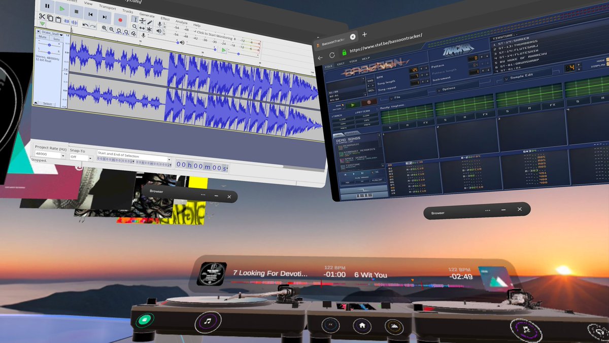 My idea of multitasking is being able to keep focus on 2D+VR app seamlessly **at the same time** in the spatial world. 💡

It's either/or, right now.