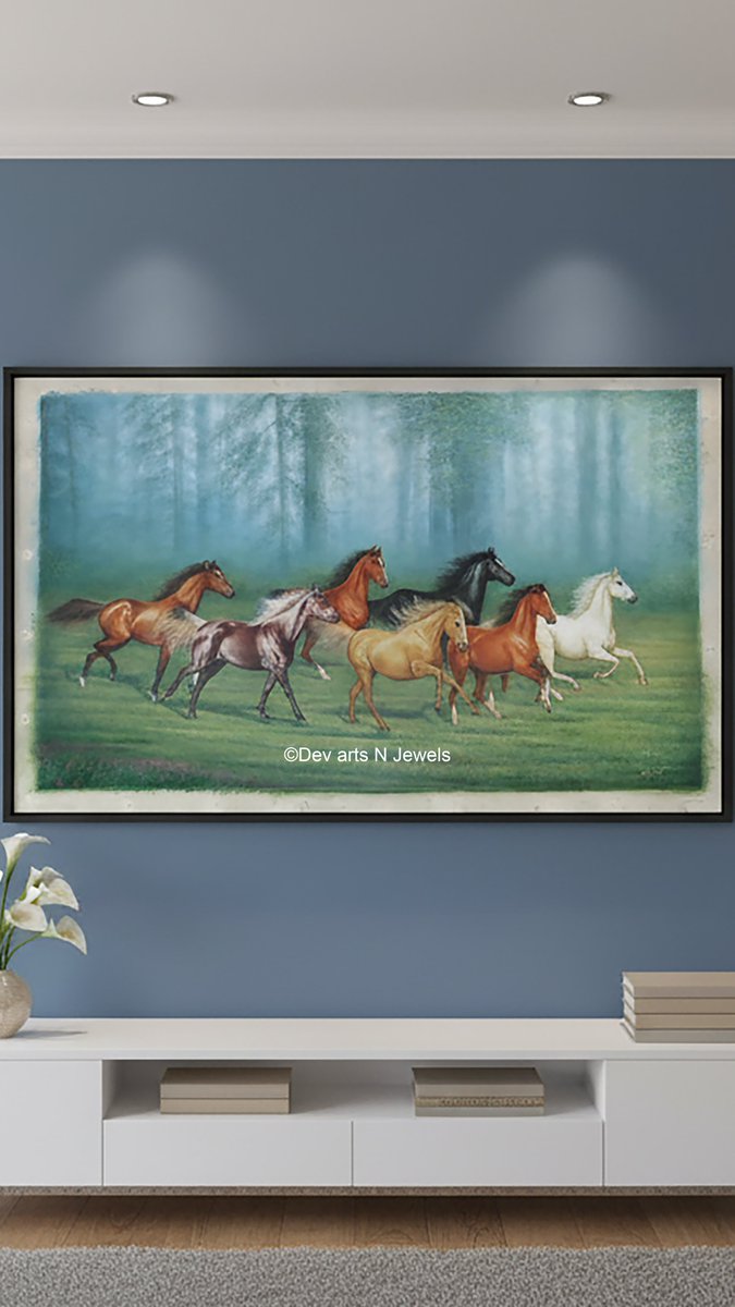 DevJewels's tweet image. The seven running horses symbolize success, speed, and positive energy. They represent strength, perseverance, and progress toward goals. In Vastu and Feng Shui, seven horses also signify prosperity, good fortune, and victory over obstacles.