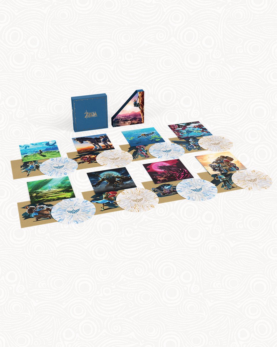 ¡La música de The Legend of #Zelda: #BreathOfTheWild estará disponible en vinilo!
 
El año que viene se lanzarán dos sets, uno de 2 vinilos (con 34 pistas) y otro de 8 (con 130). Los vinilos estarán disponibles con 2 diseños: en colores especiales (edición limitada) o en negro.