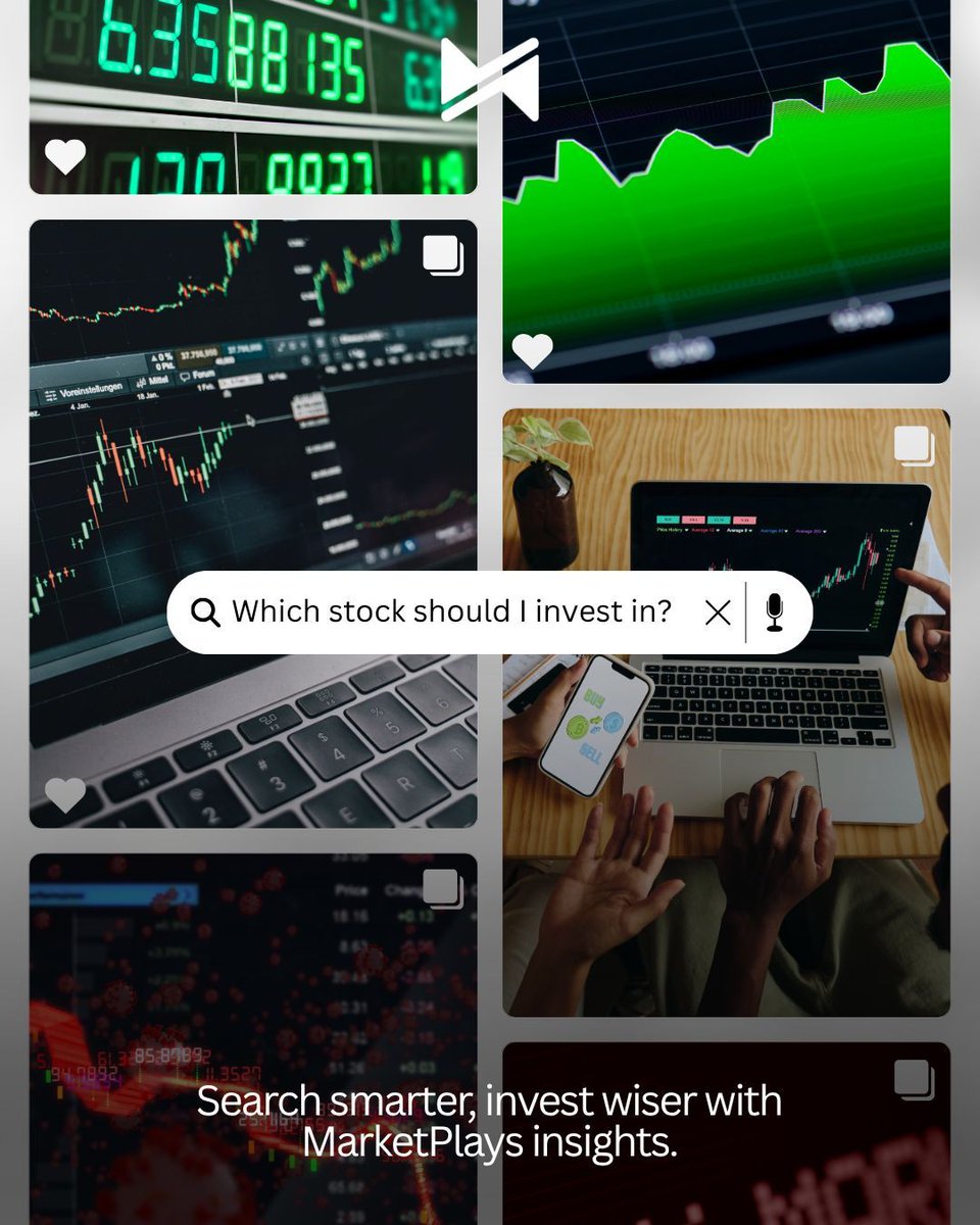 MarketPlaysApp's tweet image. Stop searching, start gaining. 🔎 The first step is figuring out "Which stock should I invest in?" The second is checking MarketPlays. Search smarter, invest wiser with crowdsourced insights.
#StockResearch #MarketPlaysInsights #InvestSmarter