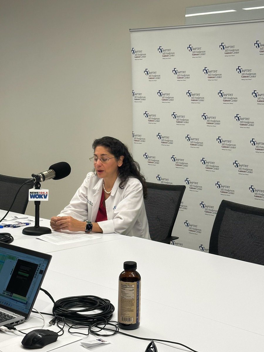 BaptistHealthJx's tweet photo. Tune in to @WOKVNews now as we talk about the past 10 years of cancer care in Jacksonville with our team at Baptist MD Anderson Cancer Center!
#EndCancer #EndCancerJAX #BaptistProud https://t.co/ZRGVlmPoJ7