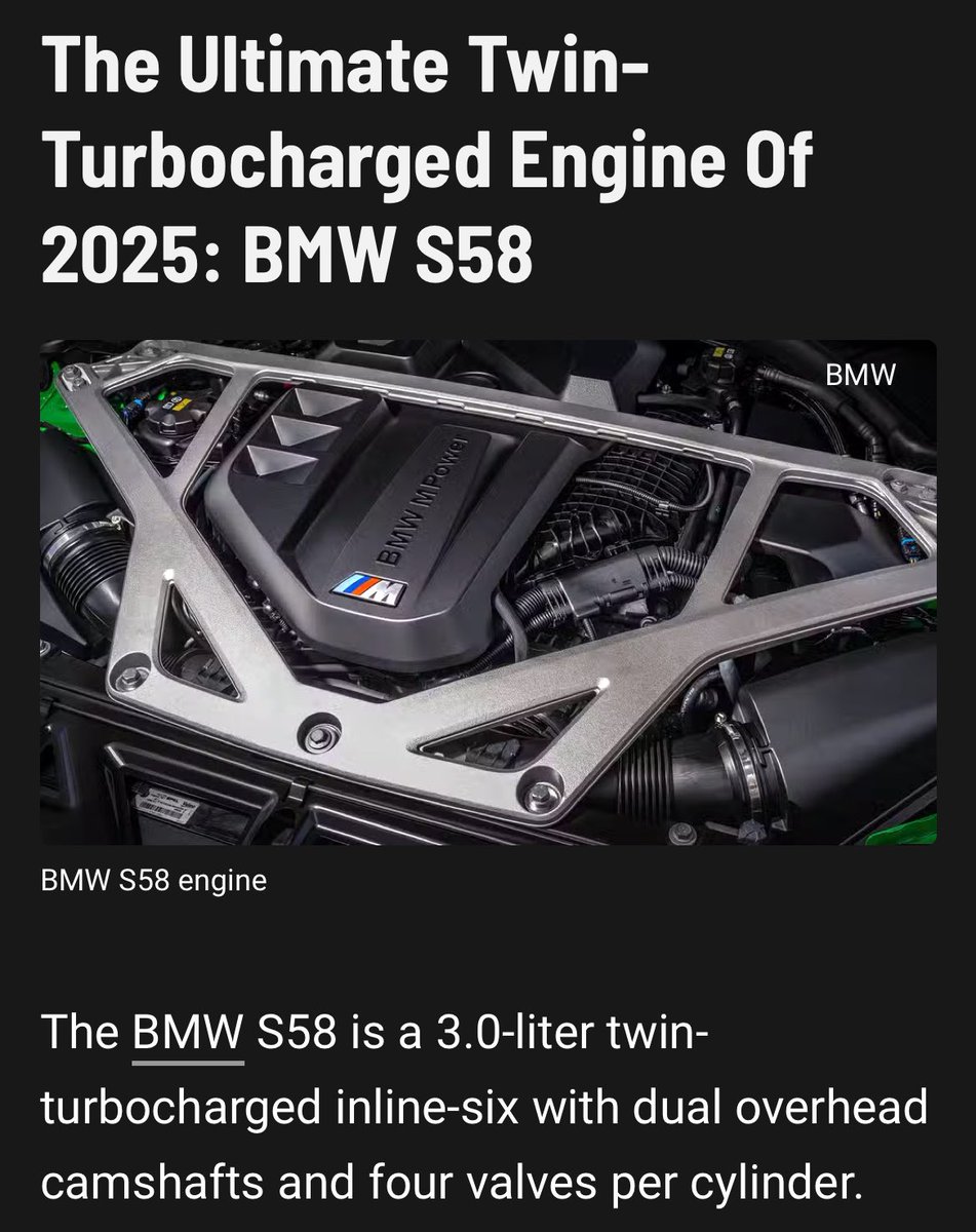 GunLiceN4Hrs's tweet image. German Engineering:
There’s a reason 1600 German engineers defected Hitlers Germany, Post war. Many were used on #ManhattanProject.

But this 3.0 Liter inline 6 is a MONSTER, producing 473 HP in their Base Unit-with pipe changes &amp;amp; Tuning 800 HP is no problem on e85 pump gas.