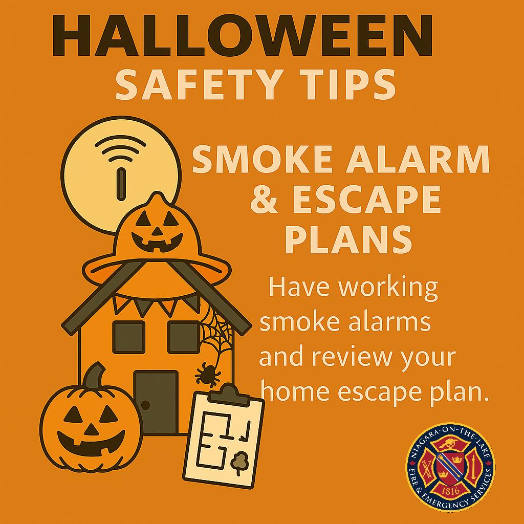 NOTLfiredept's tweet image. 🔥 Halloween Safety Tip:
Test smoke alarms, review escape plans, and practice two exits per room with a safe meeting spot. Try a nighttime drill!
#HalloweenSafety #FireSafeHalloween #NOTLFire #SafetyTips
