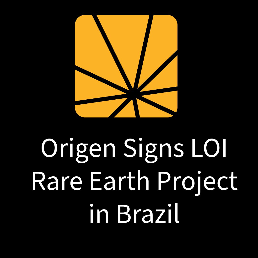 OrigenRes's tweet image. Origen Resources signs LOI to acquire a 3,978-hectare Rare Earth Elements project in Brazil — strengthening its exposure to high-demand REE assets in a rapidly emerging region.
Details 👉 zurl.co/GlxRz 

 #miningnews #resources #gold #investment  CSE: ORGN | FSE: 4VX