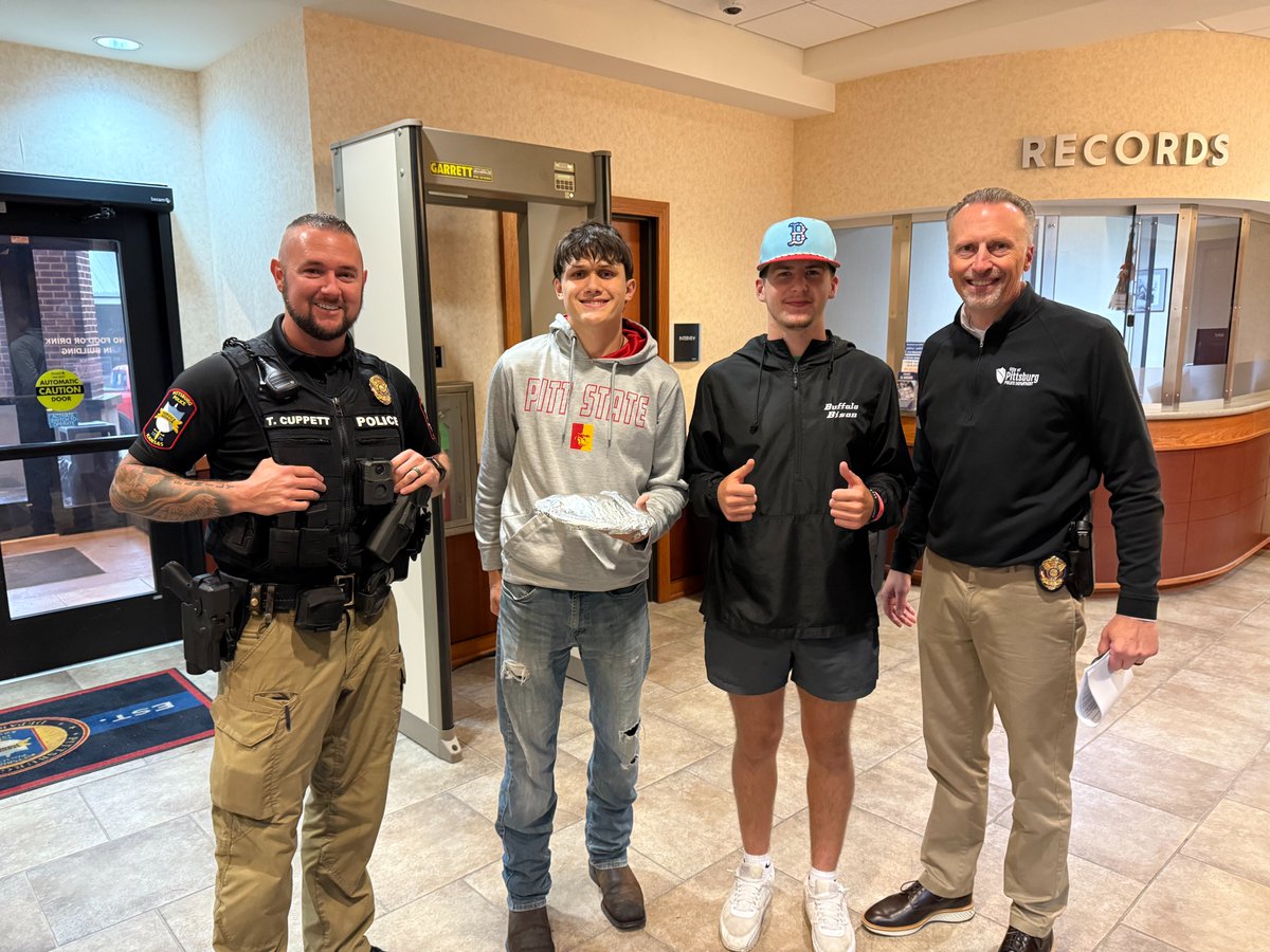 Huge thanks to the Sigma Tau Gamma Fraternity for stopping by yesterday with delicious cookies in honor of National First Responders Day! We truly appreciate your thoughtfulness and support!