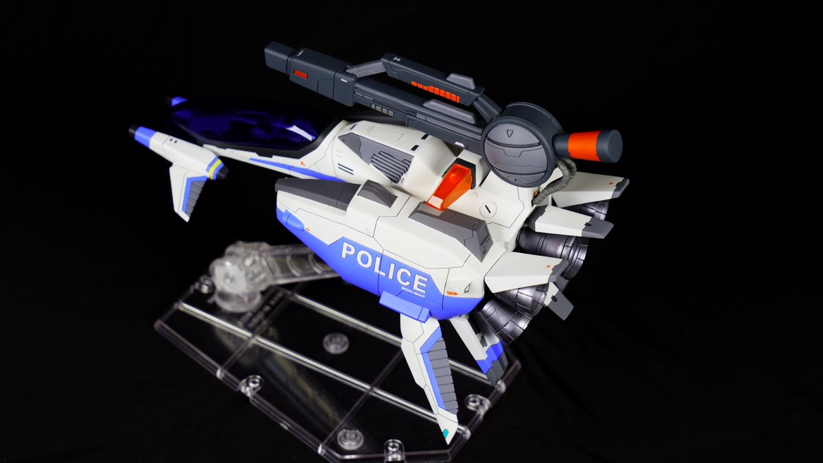 tobinyan's tweet image. R-TYPE FINAL2よりR-11B PEACE MAKERを塗りました。
原型は三毛労：猫屋敷氏（@VicViperBP_827z）
大好きな機体なので宇宙一かっこよく塗りました。
パトランプはマグネットスイッチにより外部から点灯・発光・明滅の切り替えが可能。宇宙一かっこいいです。
#rtypefinal2
