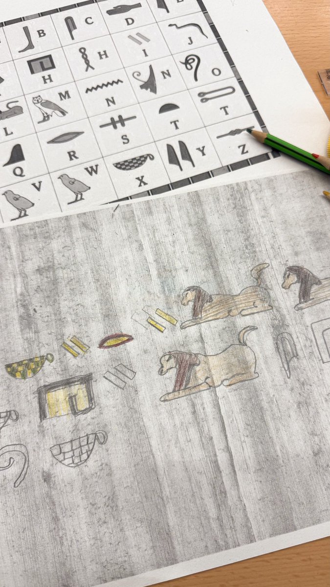 Els infants de #Farigola3r i #Farigola4t transcriuen missatges i noms propis amb jeroglífics egipcis (baula Orígens)