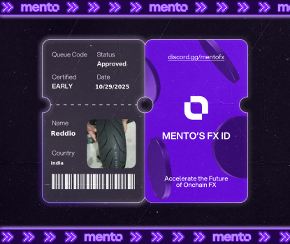 gdff7643's tweet photo. Licensed to trade the internet’s FX layer. 

Claimed my FX ID on https://t.co/M1MMtS4d7y 

 every currency, onchain with @MentoLabs https://t.co/YpsrBCQAoa