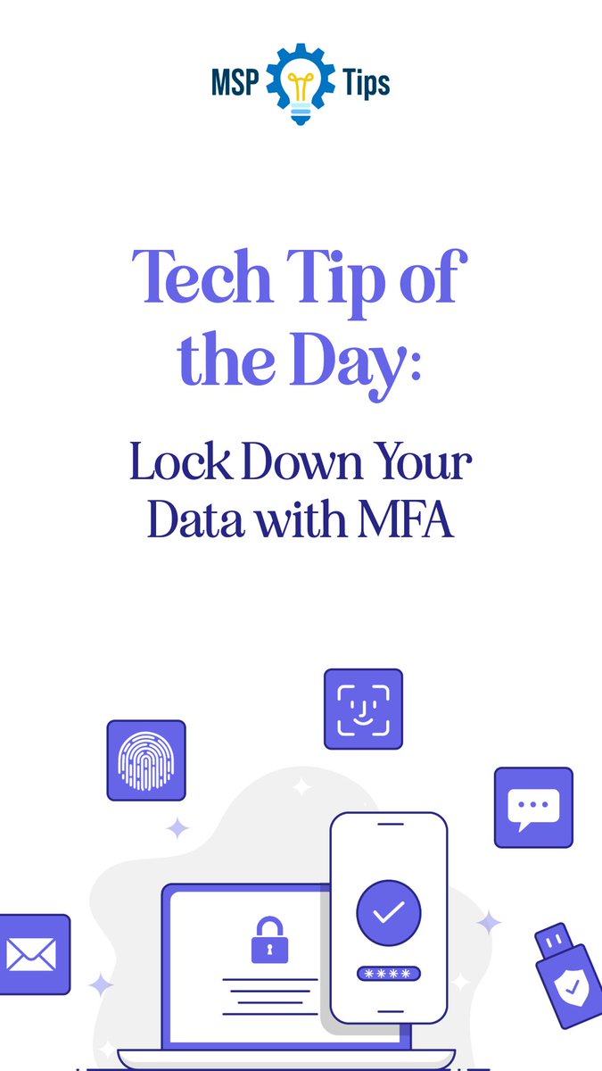 PileusTech's tweet image. Multi-Factor Authentication (MFA) boosts your security by needing more than just a password to access sensitive info. 🔐 Enable MFA on your critical accounts today! Your data deserves it!
bit.ly/48RjEYW
#PileusTechnologies #J2Technologies #Cybersecurity #MFA #ITSecurity