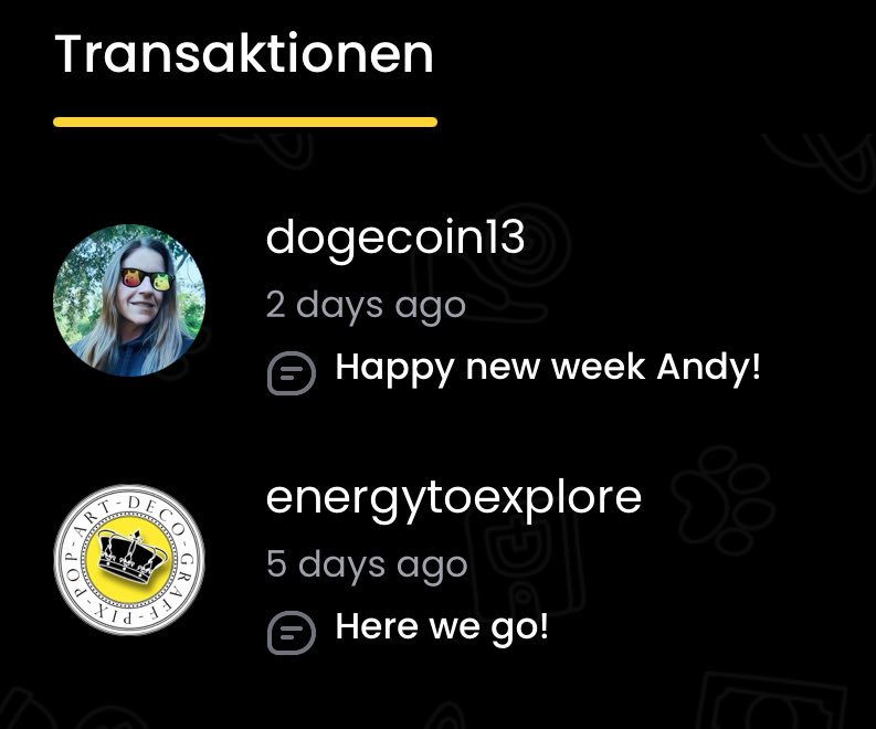Thank you very much 🫶

<a href="/ENERGYtoEXPLORE/">ENERGYtoEXPLORE</a> 
<a href="/13dogecoin/">Đoge 13 🚀</a> 

You are the best!

I do like the <a href="/MyDoge/">MyDoge</a> app ✨