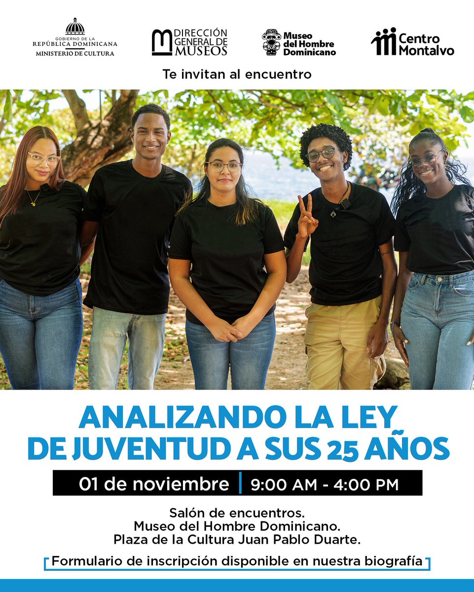 ¡25 años de la Ley de Juventud! 🇩🇴
La Ley 49-00 marcó un antes y un después en el reconocimiento de las y los jóvenes como actores clave del desarrollo nacional.
🗣️ Te invitamos al Análisis de la Ley de Juventud a sus 25 años:
#Juventud #RD #LeyDeJuventud #ParticipaciónJuvenil