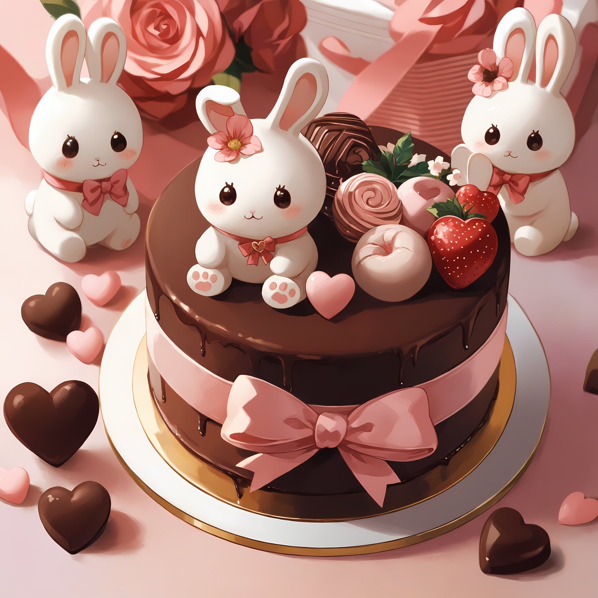 m*a様 開運絵画　❀財宝ザックザク愛うさぎ❀ さつき＠AIお絵描き(うさぎ好き） on X