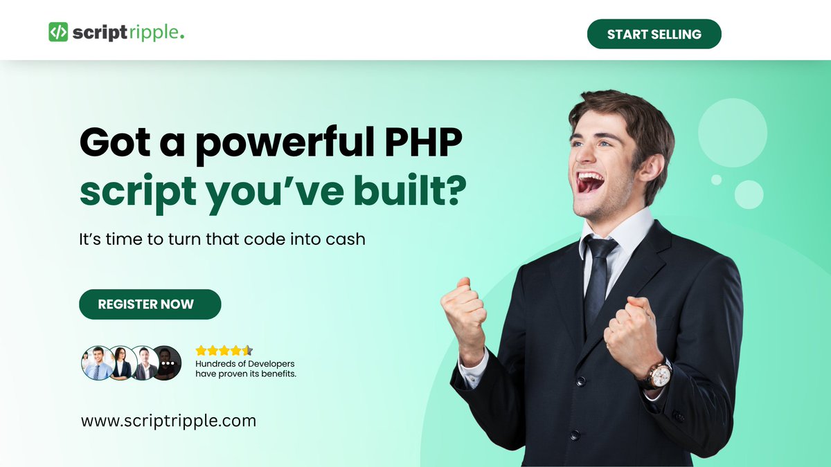 ScriptRipple's tweet image. Sell your PHP script & get paid online 💸
Join ScriptRipple - the easiest marketplace for developers.
✅ Free publishing
✅ High commissions
✅ Global exposure
Start earning today 👉 scriptripple.com
#ScriptRipple #PHP #SourceCode #Developers #EarnOnline