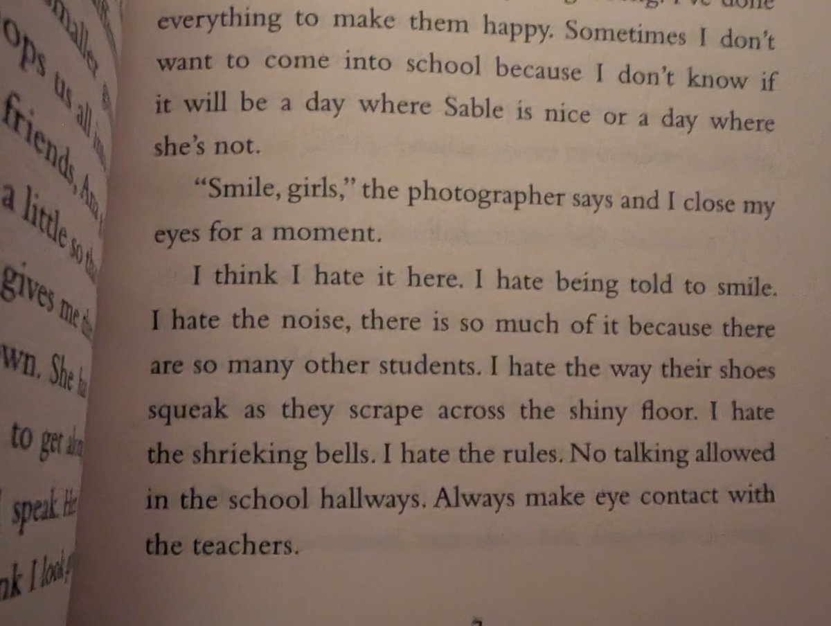 shakesmears's tweet photo. @BooksandChokers has knocked it out of the park with Role Model. It shows how overwhelming busy the autistic brain is and also our vulnerability to being exploited. And these two paragraphs perfectly sum up why I no longer feel able to teach in a school that's part of a MAT. https://t.co/Q8f9OxXOpR