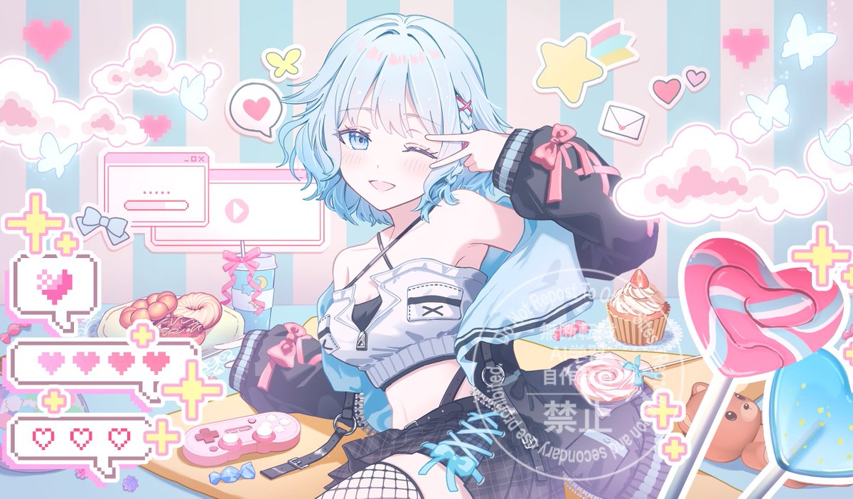 Wado84692's tweet photo. リクエストありがとうございました🎀
#skeb　#Commission https://t.co/w3kbHFAPWh