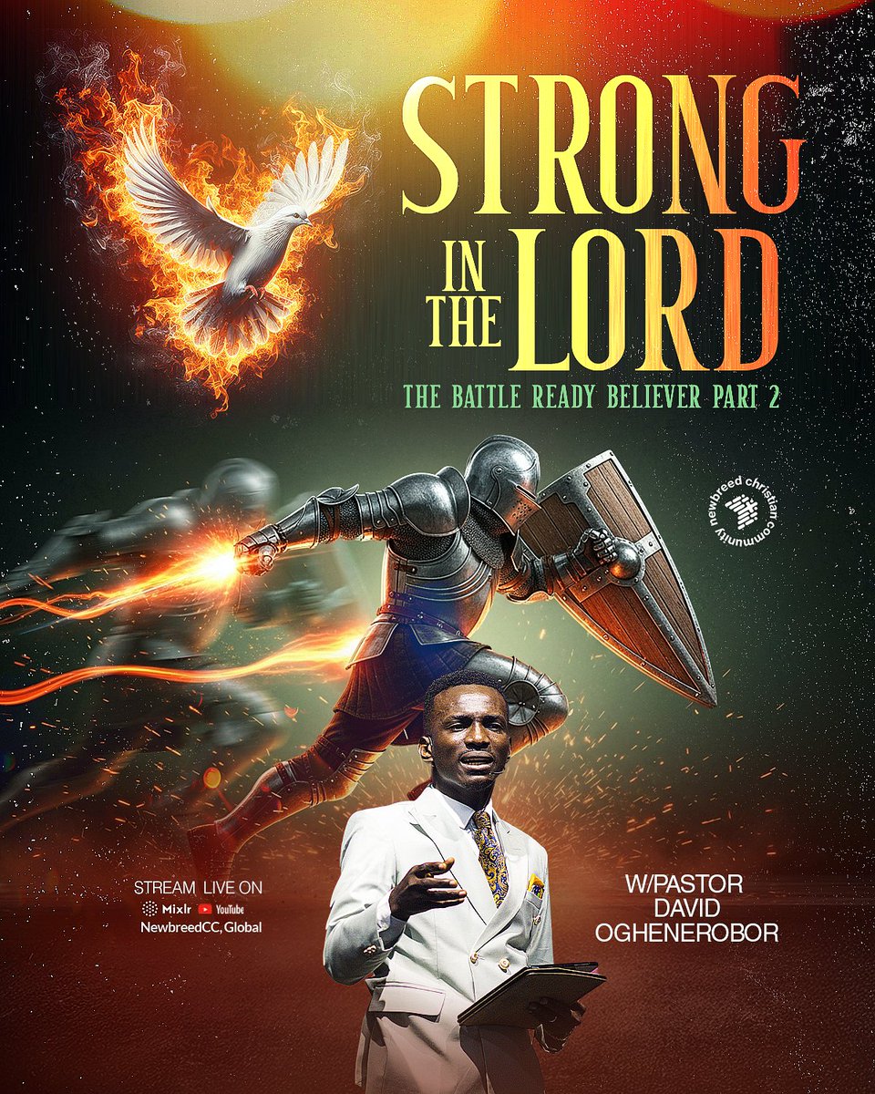 newbreedccng's tweet photo. What keeps a believer standing when life hits hardest? 👀
It’s not muscle. It’s not willpower.
It’s strength in the Lord. ⚔️🔥

This Midweek Service, we answer THE CALL to rise in the strength that comes from who He is and what He’s given us. 💪🏽

Don't miss this service! https://t.co/V5AhUqqlne