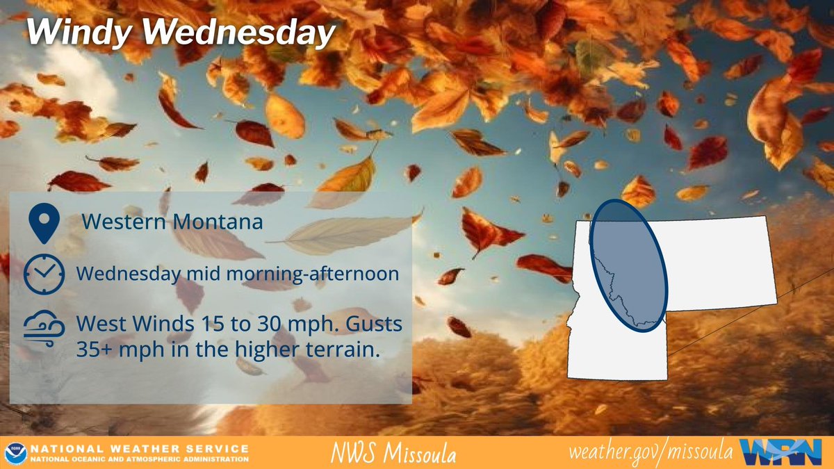 Gusty winds today, increasing into the afternoon. Watch for choppy conditions on area lakes. #mtwx #idwx