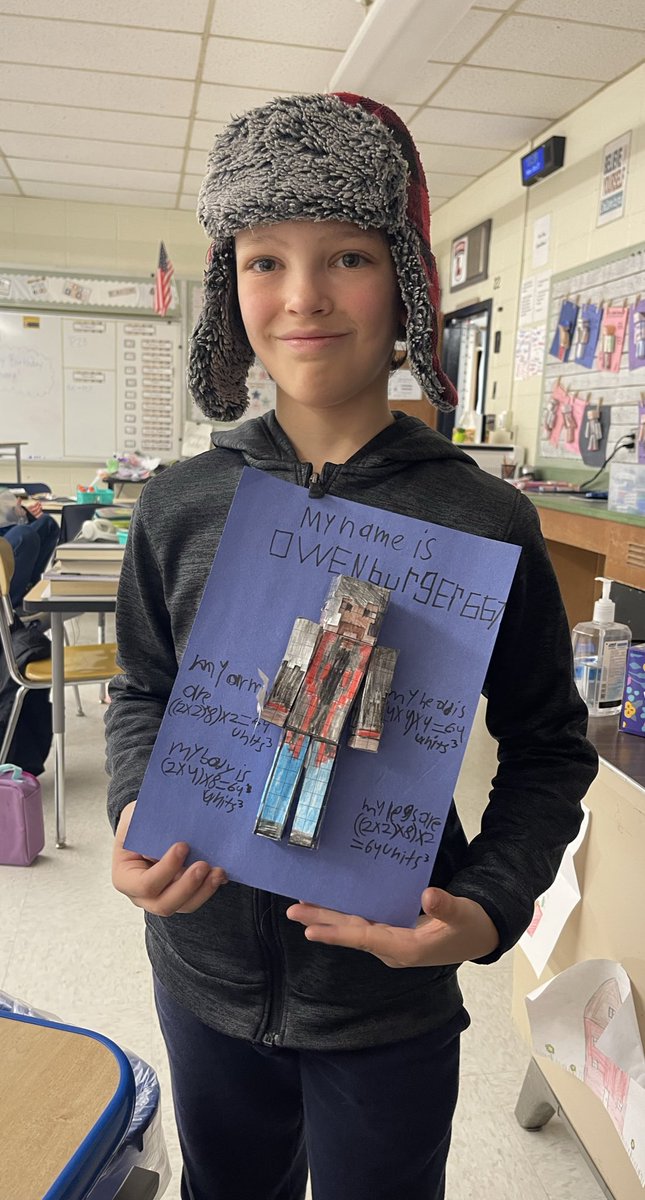 Students just wrapped up their Minecraft volume projects! Students selected and designed a character of their choice and found the volume of each part. Lots of creative ideas this year!
