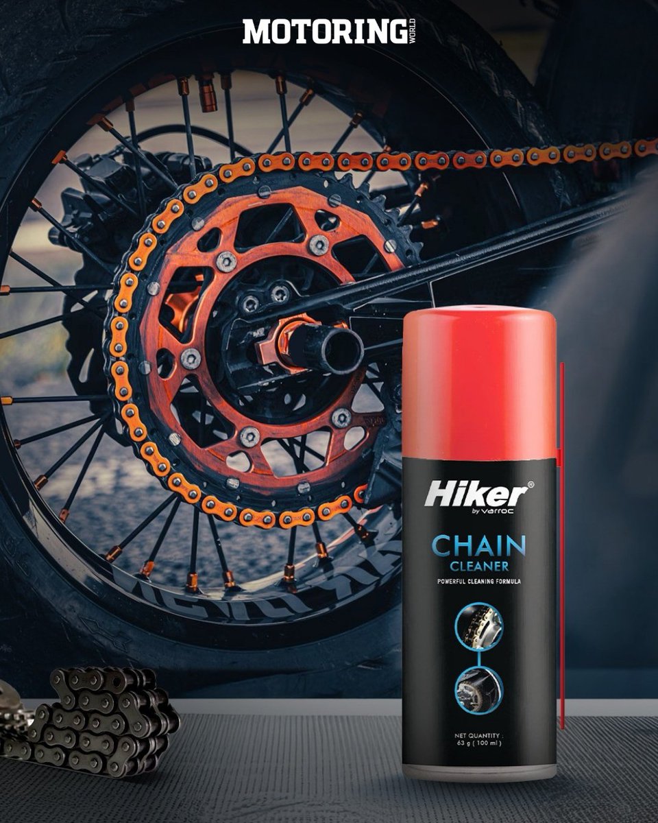 MyMotoringWorld's tweet image. Don’t skip your greens!
This chain cleaner and lube duo from Hiker promises your bike chain the spa day it deserves — but there’s a twist to that “Green” label. Click here to know more: tinyurl.com/3xrdyatn
#Hiker #ChainCleaner #ChainLube #Kitbag #MotorcycleCare #MotoringWorld