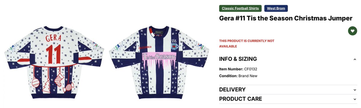 classicshirts's tweet image. Aaaaand it's gone!

West Brom is the first jumper to sell out in just over an hour! Got an eye on a design? Well grab it while you can because it might not last long... 👀