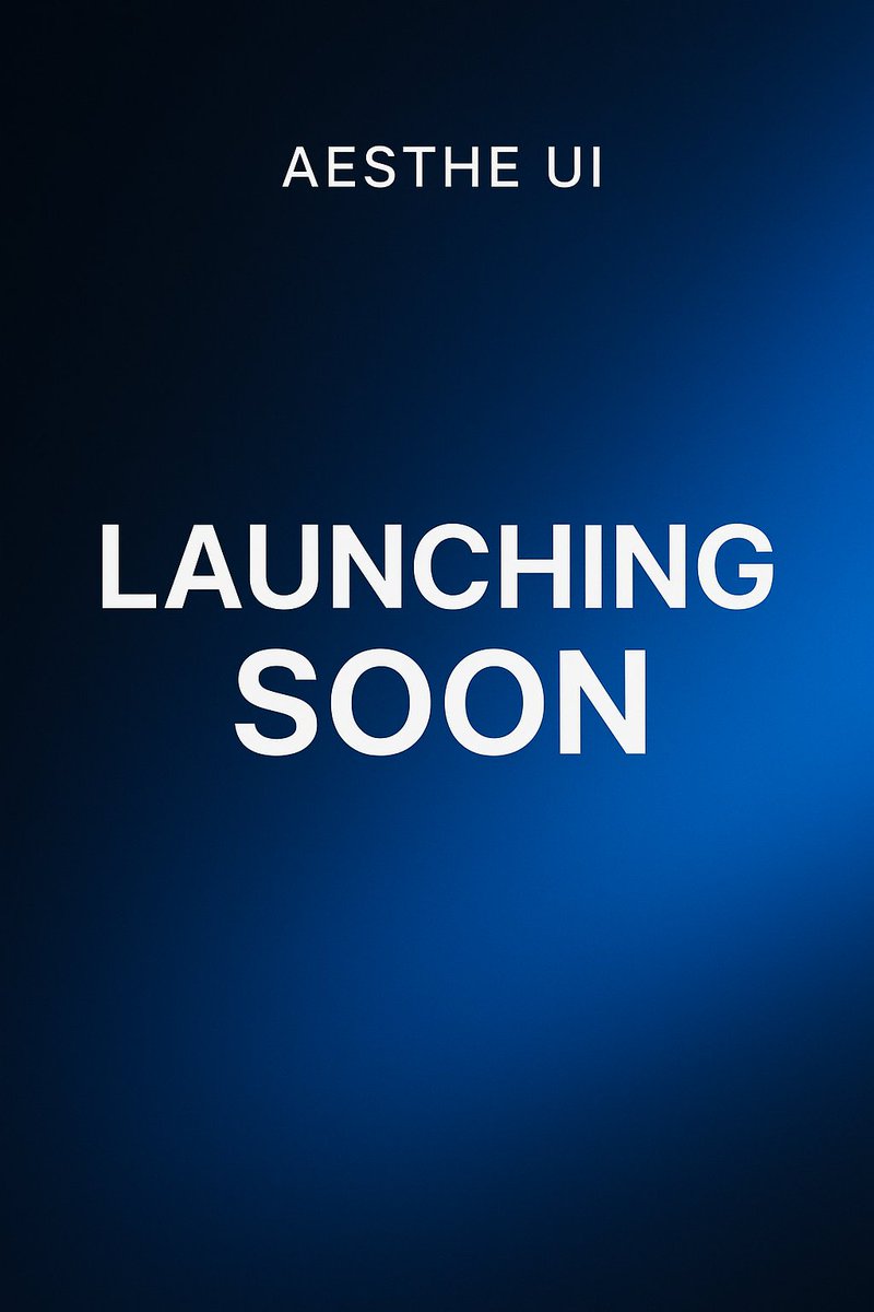 AestheUI's tweet image. Redefining how you build interfaces.
Aesthe UI — Launching Soon.
Author : @Arnab_devops