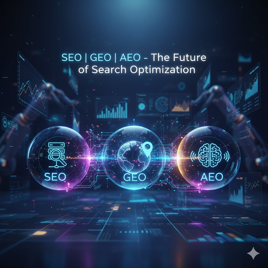 Provaantech's tweet image. The future of #Search isn’t just about #SEO.
 #GEO makes you local.
 #AEO makes you AI-ready.
Be visible. Be future-ready. 
Read: lnkd.in/gXuyz9Rv
Follow @ProvaanTech for #DigitalMarketing &amp;amp; #MarketingTrends2025
#AIForMarketing #LocalSEO #FutureOfSearch