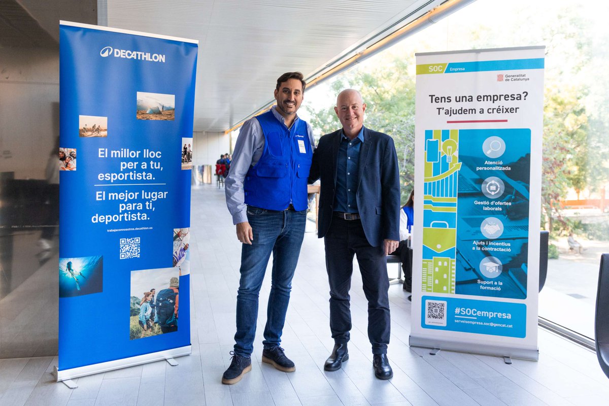 📌 El #SOC, al costat de les empreses

🤝 Hem col·laborat amb #Decathlon coorganitzant el #TalentDay per cobrir 75 vacants a botigues de l'àrea de Barcelona

👩‍🦰 Des de l'Àrea de Serveis a l'Empresa hem facilitat els contactes de persones demandants d'ocupació per ser entrevistats