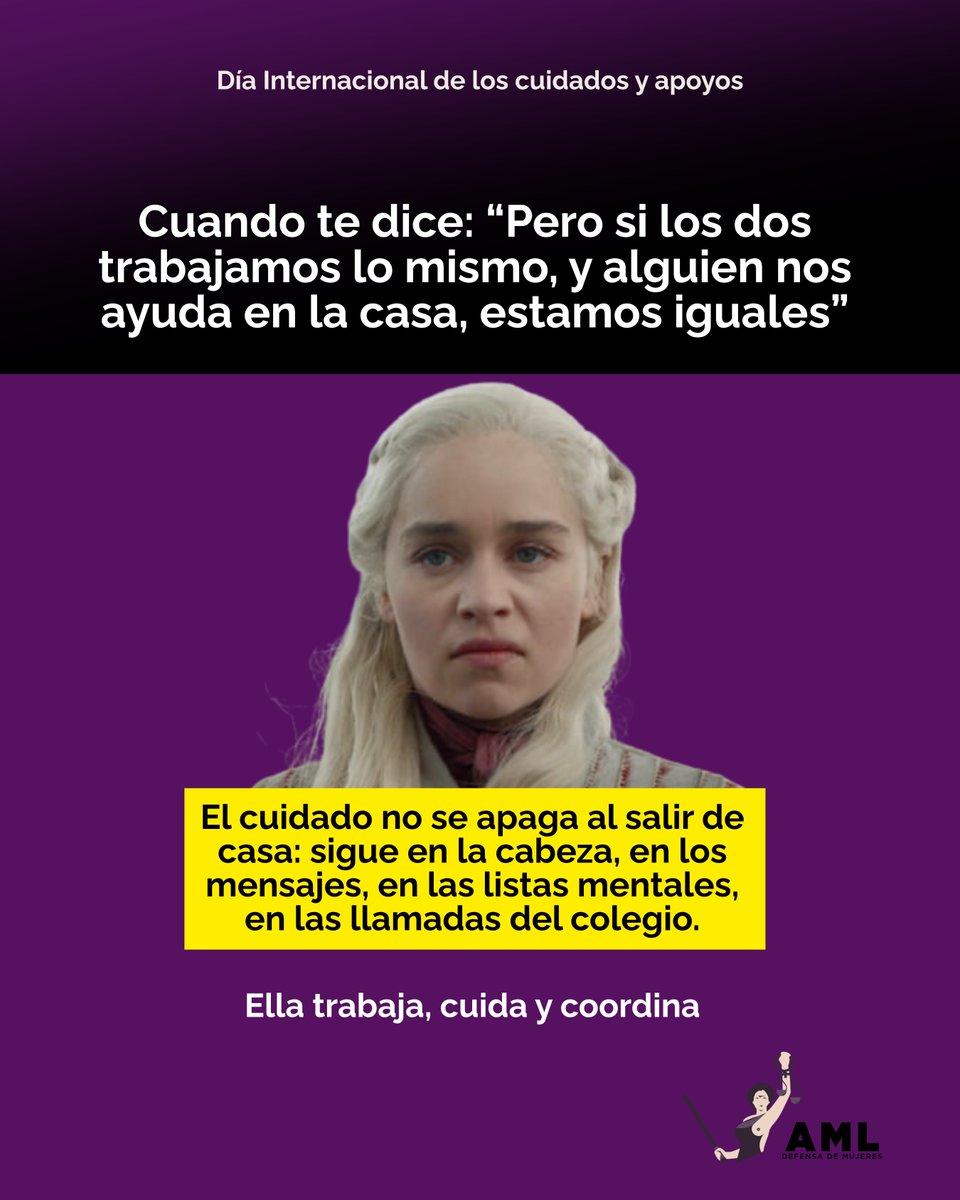 Hay mujeres que trabajan fuera, pero nunca salen del trabajo. Entre una reunión y otra, organizan horas médicas, la colación o tareas del colegio. Llevan todo en la cabeza.

🛑 En Chile, los cuidados siguen teniendo nombre de mujer.

#DíaDeLosCuidadosYApoyos #díadeloscuidados