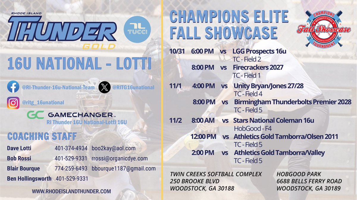 *** Updated Schedule for Champions Elite Showcase this weekend in GA! Follow these ladies on Game Changer for some exciting games!
