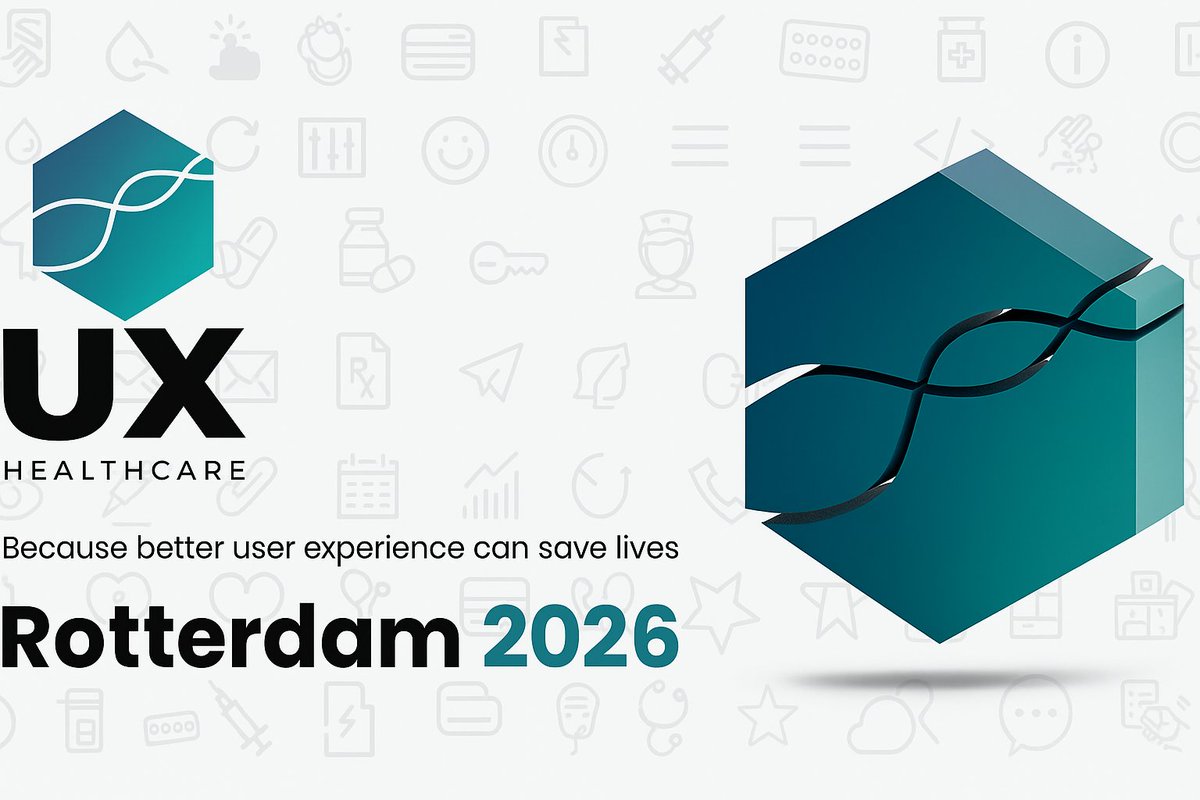 UX_Healthcare's tweet photo. 🇳🇱 UX Healthcare Rotterdam – 8–9 April 2026

 Join us in the heart of Europe for two days. This event will explore how human-centered design, digital transformation, and AI.
🎟️ Super Early bird registration now open—Call for papers now open.
https://t.co/WDbF0oqTe1
#UX #UXDesign https://t.co/soCRU3F0qF