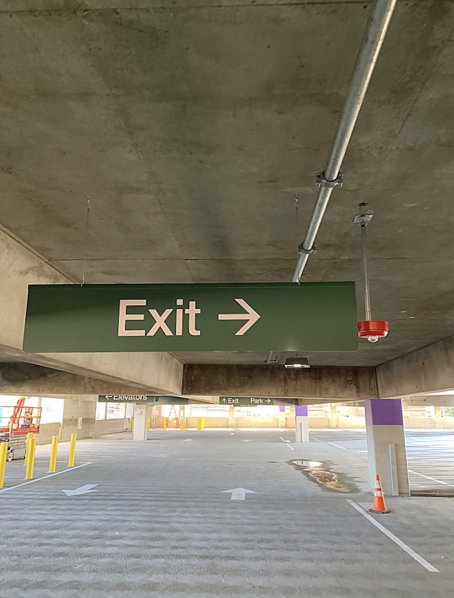ISIcalifornia's tweet image. The ISI crew completed the installation of this garage exit sign at the Bart Walnut Creek Transit Station. #signinstallation #signindustry #signinstall #signprojects