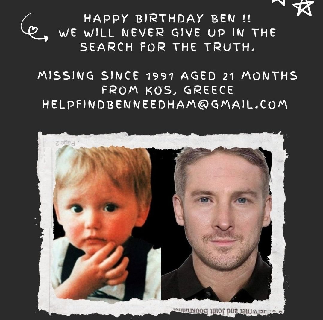 FindBenNeedham's tweet image. Happy 36th Birthday #BenNeedham 
Forver missed and will forever seek the truth of what happened that horrific day in 1991. 
#helpfindben #birthday #36 #missing #fypシ #fypviraltwitter #viral