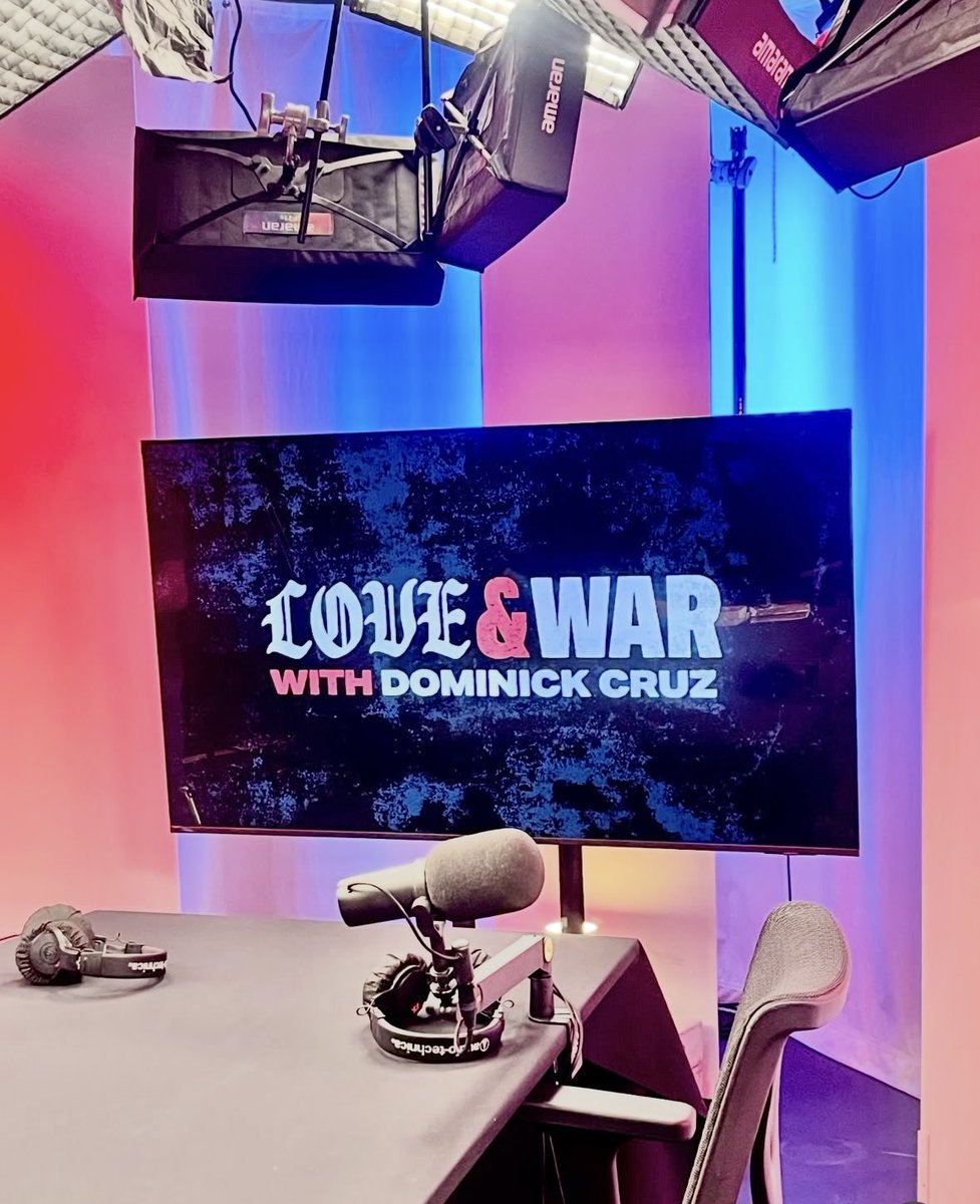 DominickCruz's tweet image. Podcast launch November 4, 2025 at 9am PST. Make sure to subscribe #LoveAndWarWithDominickCruz 🔔 youtube.com/@loveandwarwit…