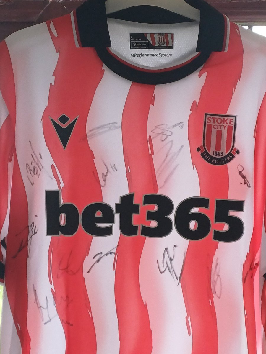 🚨Members will have the chance to win this signed shirt on Saturday before the Bristol City game. Raffle tickets £1  will be on sale so please  bring some cash to win &amp; support the Stoke City Foundation. Seat bookings to John Jervis on 01782 838738. Knype Club open 11am🚨