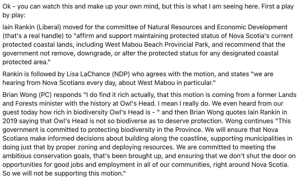 beatonna's tweet photo. The issue of West Mabou Beach Provincial Park is important to Nova Scotians because handing it over to create a golf course would set a precedent for all protected land in the province. If they can do it here, they will do it anywhere. Comments on this: https://t.co/WZ9iRsqYh8 https://t.co/R1qbnIZRpU