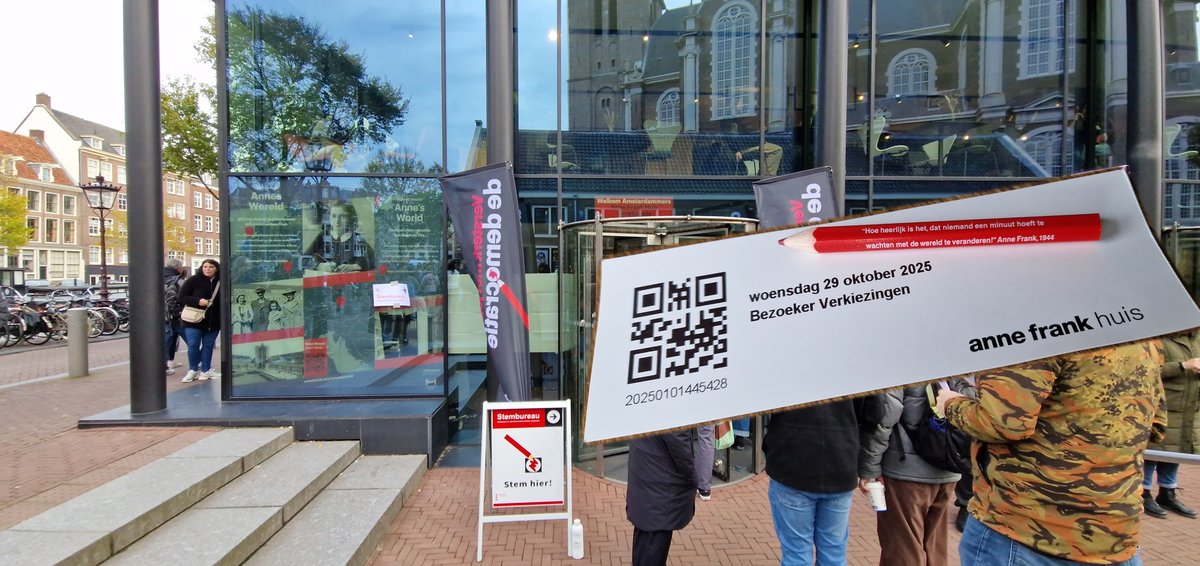 RoelofFoppen's tweet photo. Stemmen, stemmen, stemmen !!!
#verkiezingen2025 #annefrankhuis #amsterdam #stemburo #potlood #amsterdammers #uitslag #opkomst  #stembureau https://t.co/Wl6sPenOT7