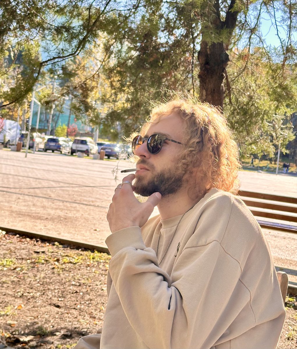 stbroox's tweet photo. I roll 1–3 pieces of tobacco a day. Not for the addiction. For the focus. For the ritual. Nicotine, caffeine — my “smart drugs” of choice. Under the autumn sun, park bench, coffee in hand, I swear life hits different here in Eastern Europe. https://t.co/Wc9ubYrBhq