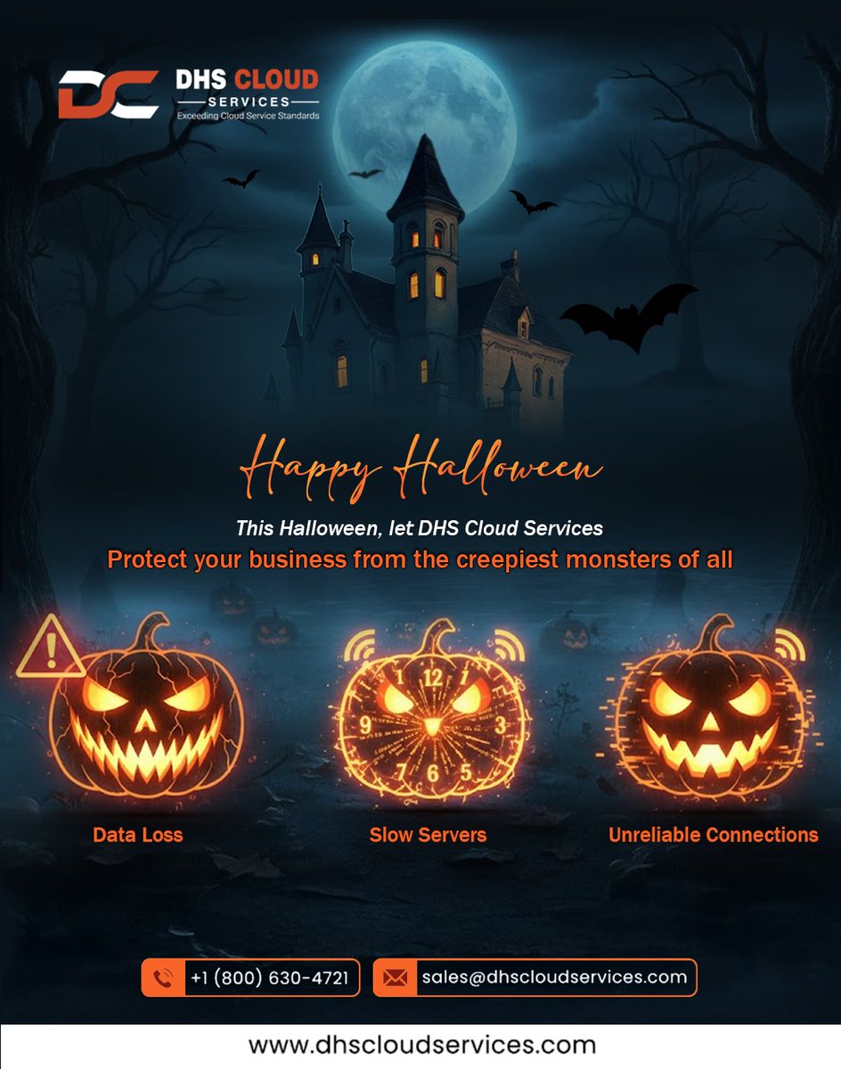 UpcloudDhs's tweet image. Don’t let the ghosts of downtime creep into your business this Halloween! 🕸️

With DHS Cloud Services, you’re safe from all the scary stuff - slow servers, data loss, and unreliable connections.
.
.
#dhscloud #halloweenday #halloween2025 #vpshosting #rdpserver #forexvps